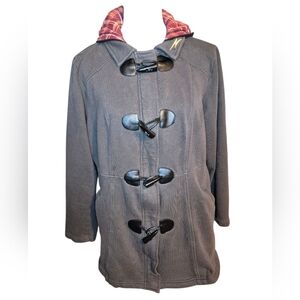 Hermione Harry Potter Jacket - Brown/Gray Toggle And Zipper Closure